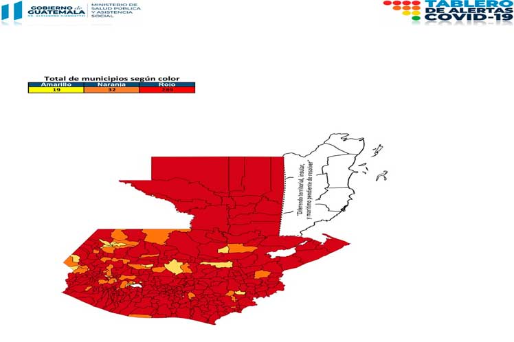 Guatemala with 85 percent of its land marked red by Covid-19 - Prensa Latina
