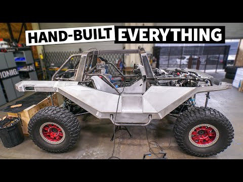 HALO Warthog made our 1,000 horsepower off-road ready!  1 handcrafted metal hog chassis and massive brakes!