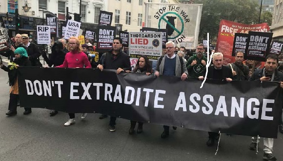 A march on Assange in London ahead of another extradition hearing