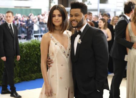 Selena Gomez and The Weeknd at the Met Gala in 2017