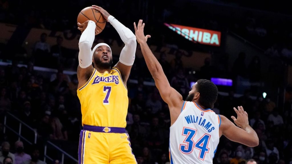 Carmelo Anthony is still around, but the Lakers fall again to Thunder