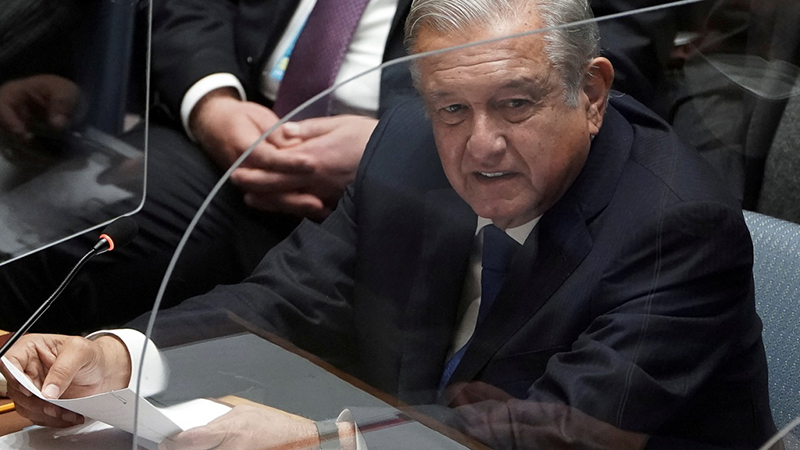 Fostega Lopez Obrador at the United Nations is the scourge of corruption