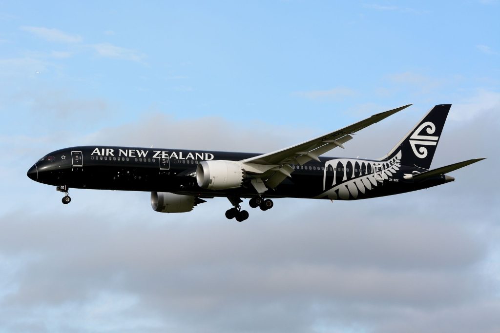 Vaccines on Air New Zealand Boeing 787 aircraft