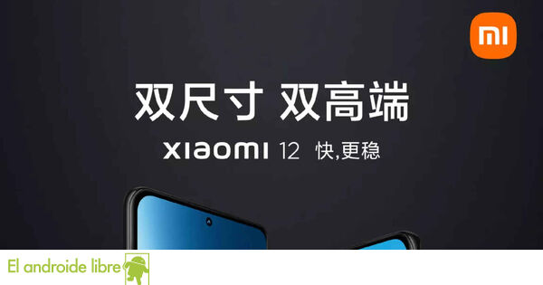 The first official image of the Xiaomi 12 phone in two sizes