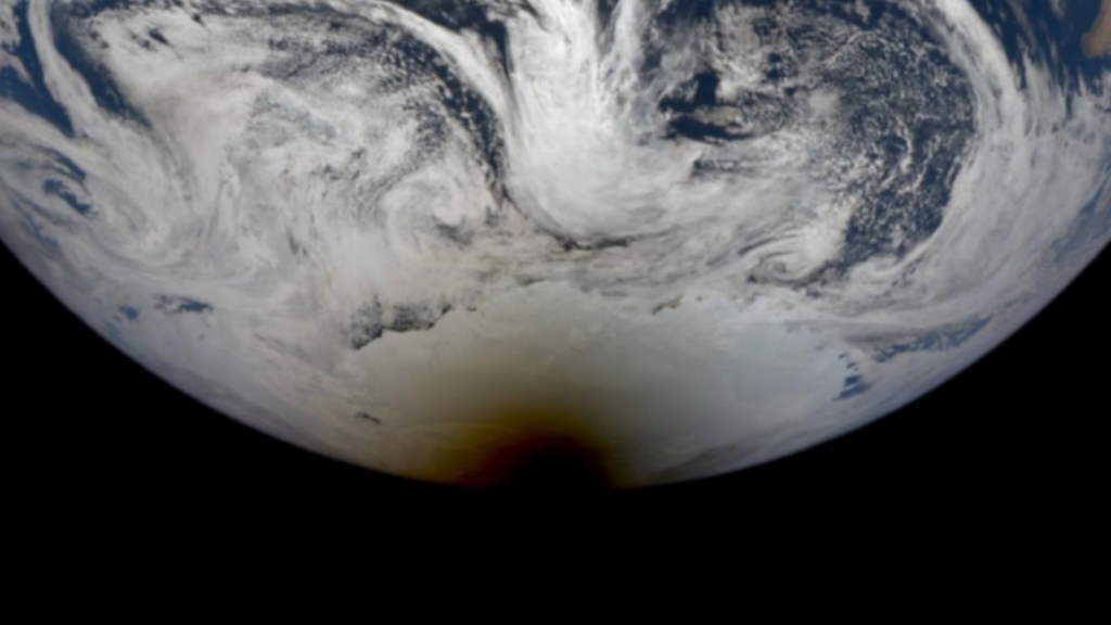 This is how the solar eclipse in Antarctica was seen from space