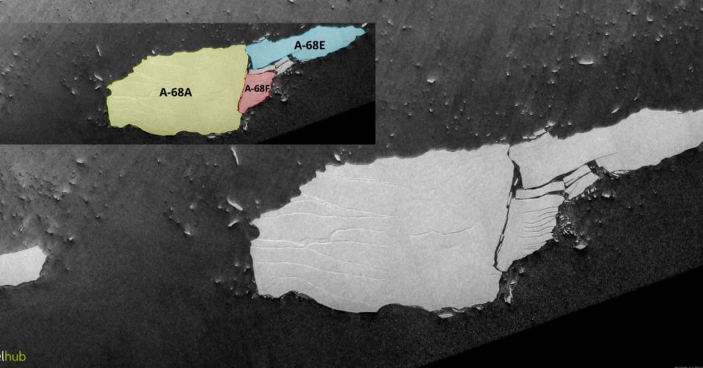 Uncertainty about the melting of a giant iceberg in the South Atlantic