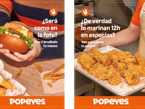 Popeyes launches his first TV commercial and challenges the consumer