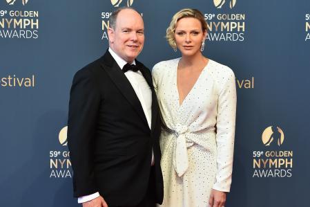 Prince Albert II of Monaco and Princess Charlene during the closing ceremony of the 59th edition of the Monte Carlo Television Festival on June 18, 2019