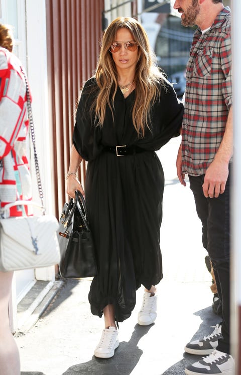 Jennifer Lopez in a black dress