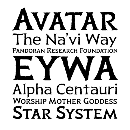 New Avatar Typography Samples