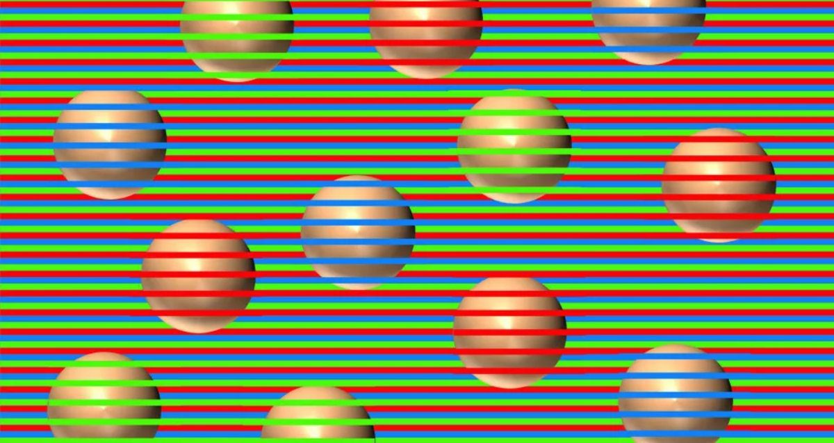 All spheres are the same color