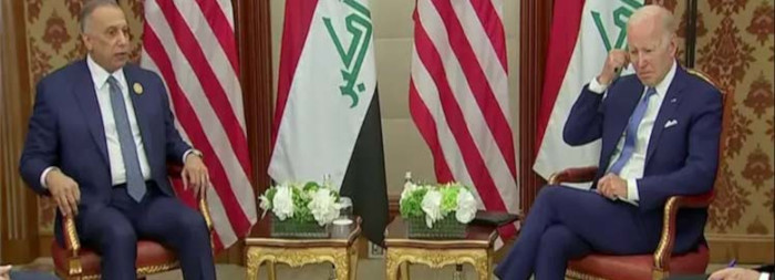 Biden holds talks with Iraqi prime minister ahead of Gulf summit