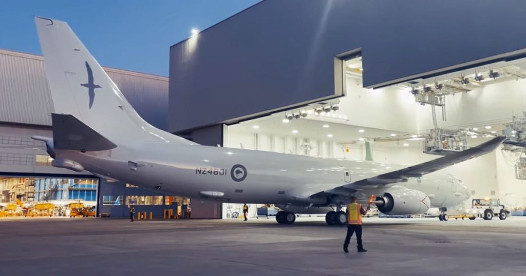 Boeing introduced its first P-8 aircraft to New Zealand