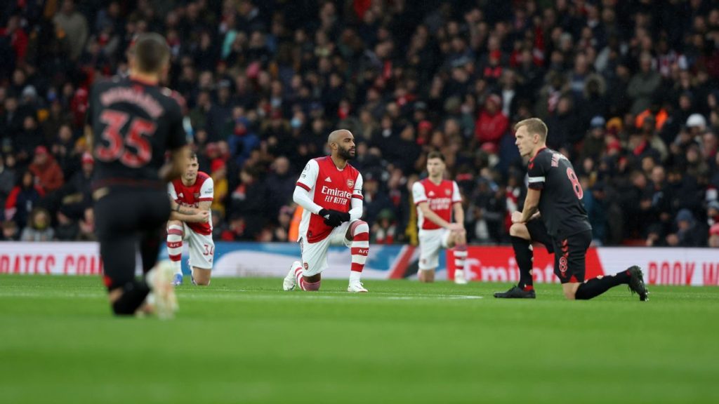 In the English Premier League, players only kneel in some matches