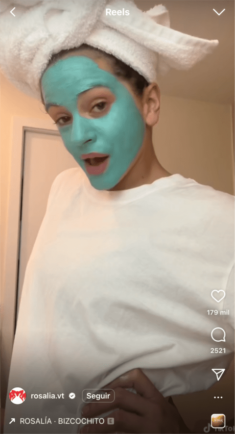 Rosalia blue face mask