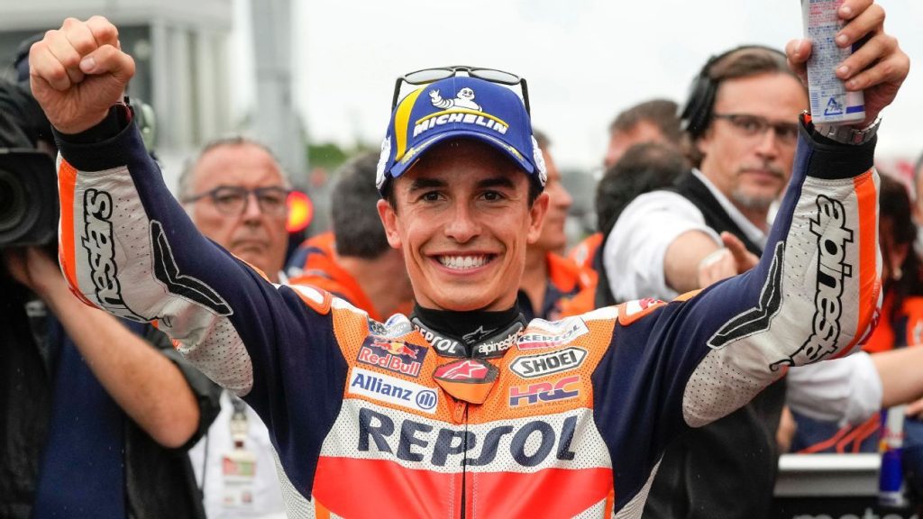 Marc Marquez earned his first place in three years in MotoGP