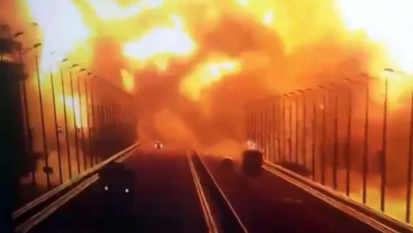 Explosion on the Crimean bridge, leaving three dead
