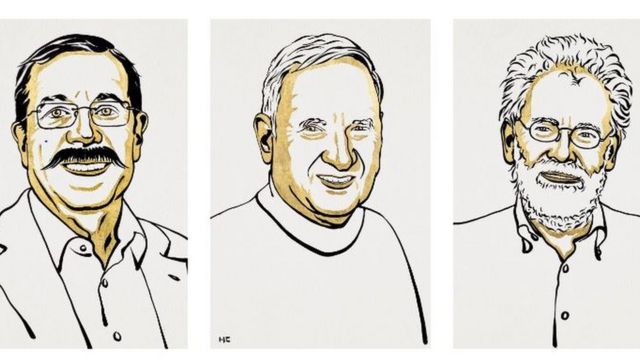 Caricature of Nobel Prize winners