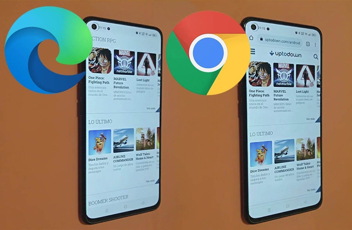 Chrome or Edge that takes up more RAM on Android