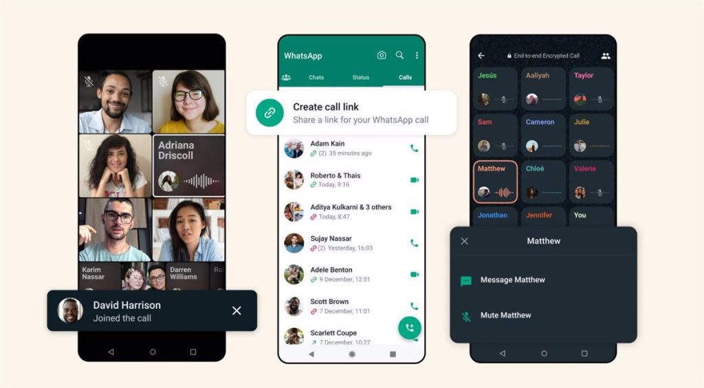 WhatsApp launches group calls of up to 32 participants, with the ability to silence contacts